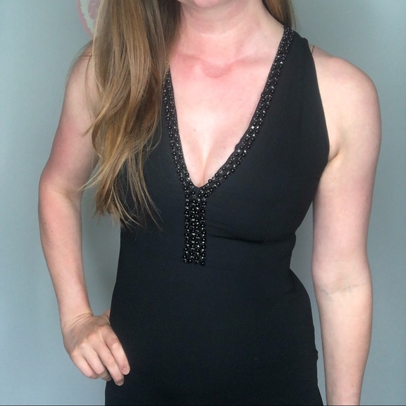 Leith little black dress jeweled neckline medium - Picture 2 of 8